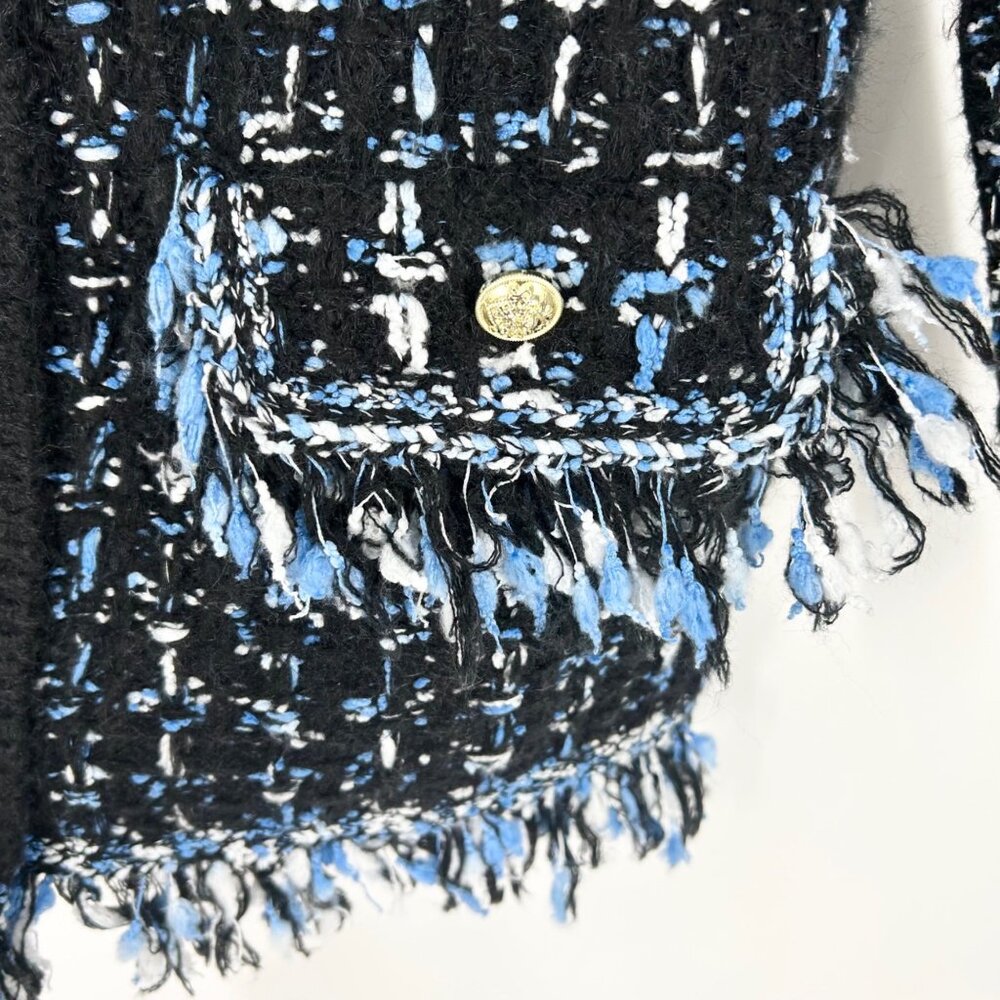 NWT Anthropologie Tweed Fringe Cardigan XS - Picture 7 of 10